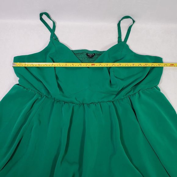 Torrid Emerald Green Tank Top Sz 3 Cami Camisole Flowy Dressy Holiday Christmas - Picture 2 of 11